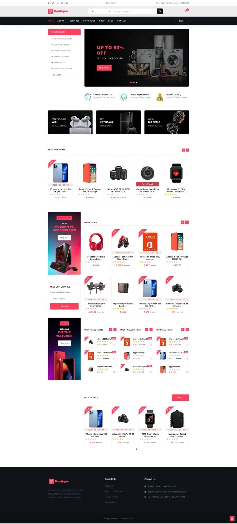 Ecommerce v2 website template preview